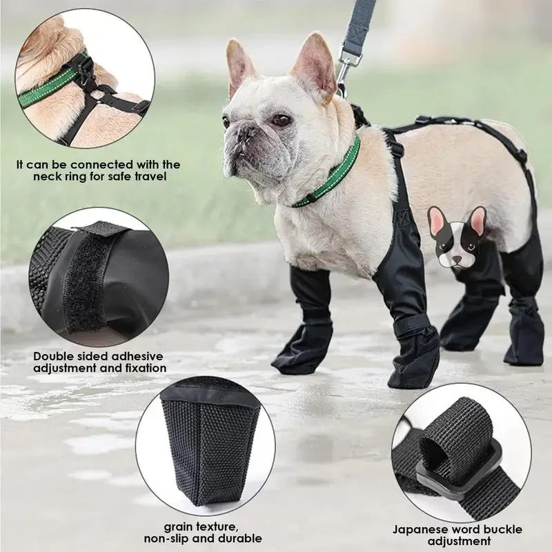 2025 New Anti-Slip Dog Shoes Pet Paw Protector Adjustable Rain Snow Booties for Outdoor Walking Running Pet Supplies Dog Shoe