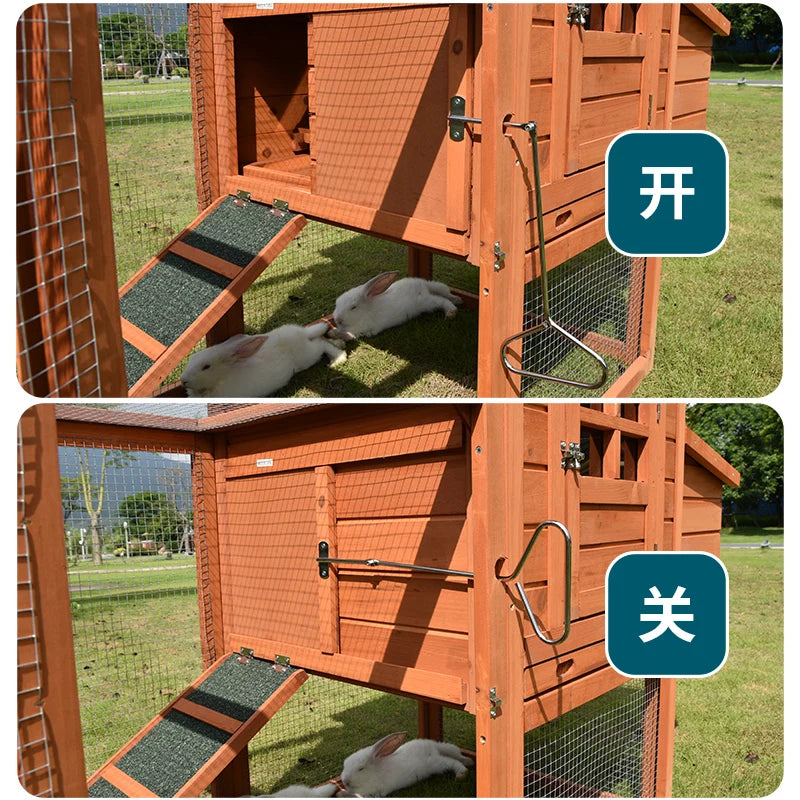 Chicken Cage, Chicken Nest House, Chicken Coop, Pigeon Rabbit Cage, Home Large Outdoor Breeding Cat House, Rabbit Cage