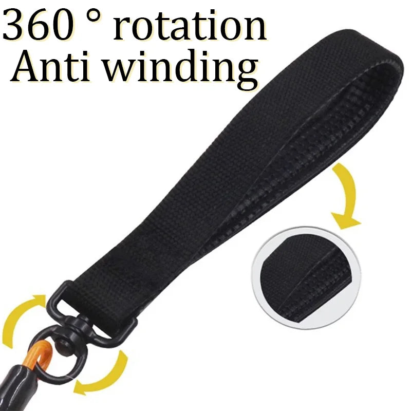 1.2/1.5mDog Tie Out Cable Dog Runner for Yard Steel Wire Chew Proof Dog Leash Training Lead for Big Strong Dogs Rugged Lead Rope