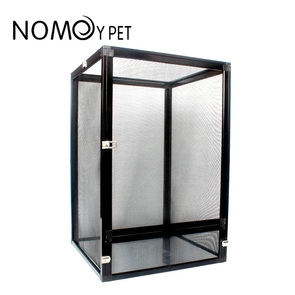 Reptile Rainforest Habitat Tank Aluminium Reptile Terrarium Breeding Cage with Screen Ventilation for Reptile Lizard Chameleon