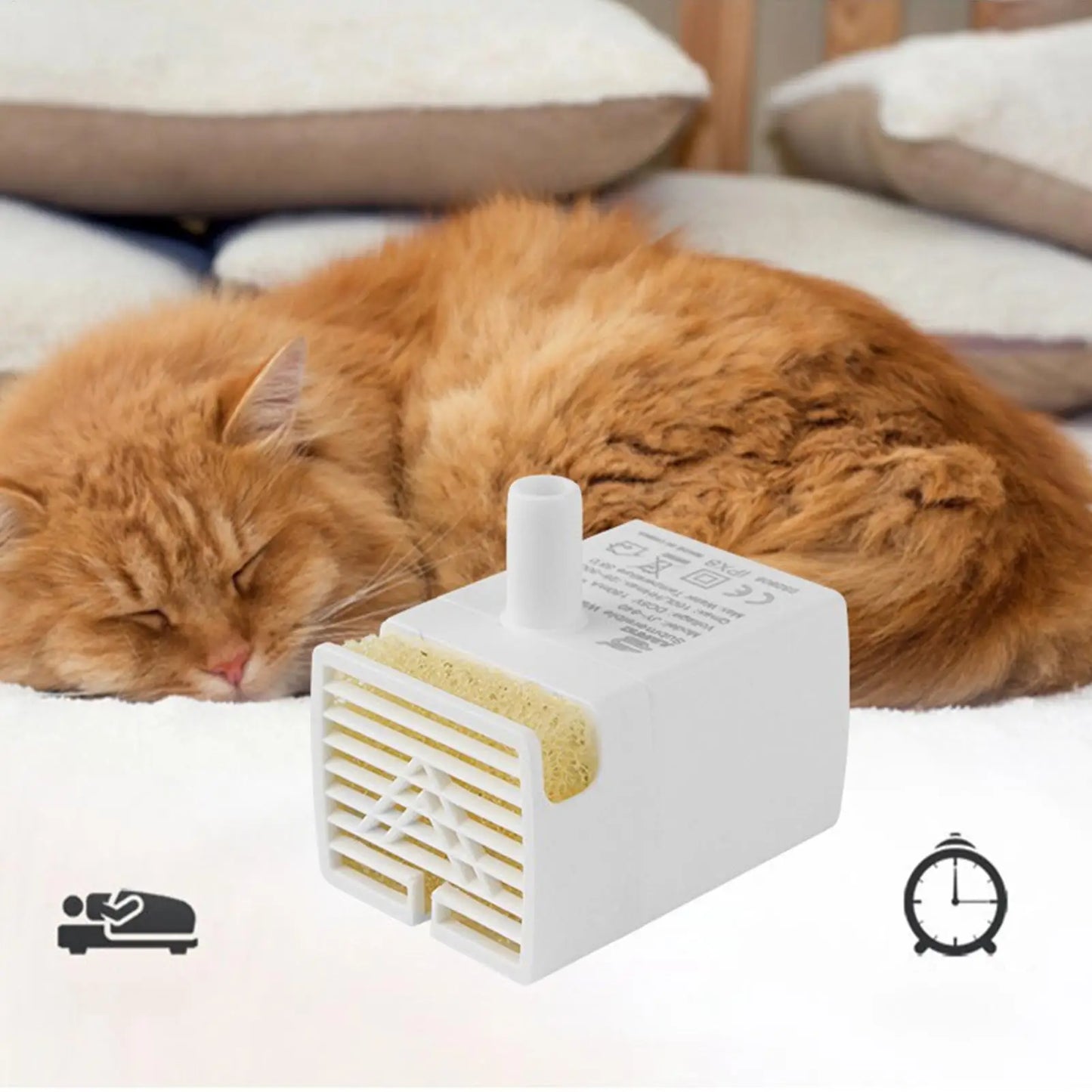Cat Water Fountain Pump Water Pump Replacement Ultra Quiet Pet Dispenser Pump Cat Fountain Submersible Pump Pet Supplies