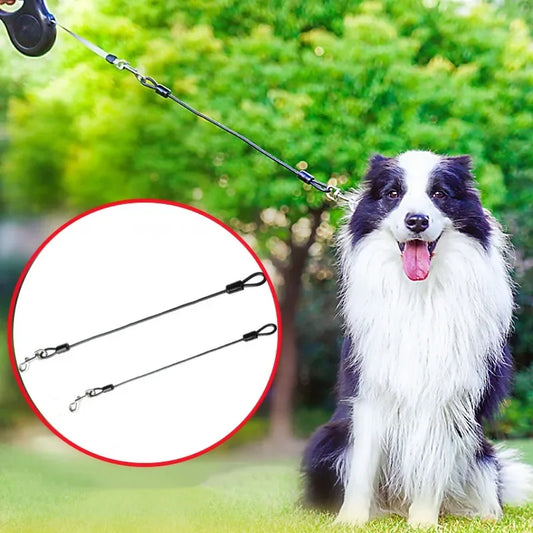 Dog Leash Extend Leashes 45cm Anti-bite Dogs Leashes Stainless Steel Wire Rope Leash for Dog Walking Dogs Chain Pet Accessories