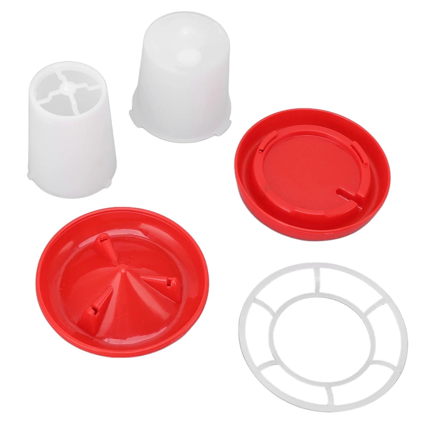 Chick Feeder and Waterer Kit Plastic Rotary Sleeve Design Automatic Feeding and Watering Bucket for Pigeons Chicks Poultry