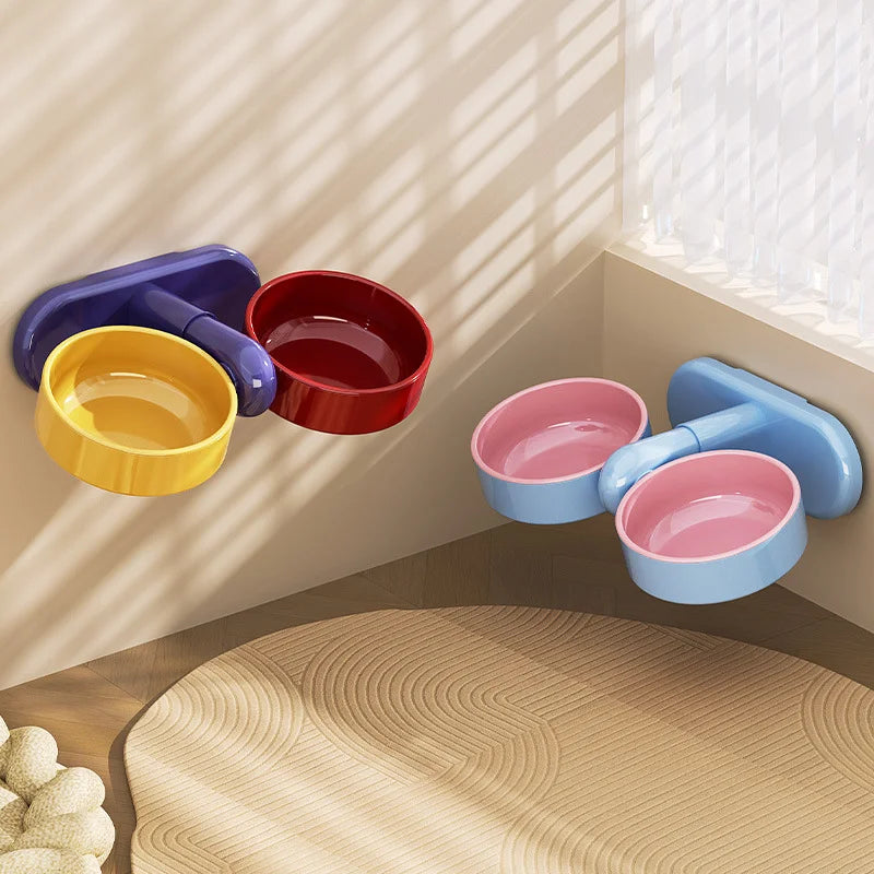 Pet supplies: Cat bowls/water bowls, dog bowls, tip-over resistant pet bowls, height adjustable.