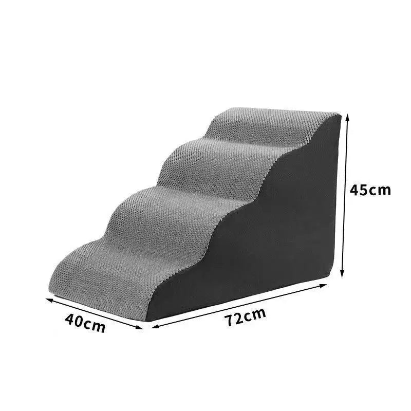 Curved Dog Stairs Ramp for High Beds Non-Slip Balanced Pets Steps for Small Dogs and Cats Easy Climbing Pet Stairs for Dogs