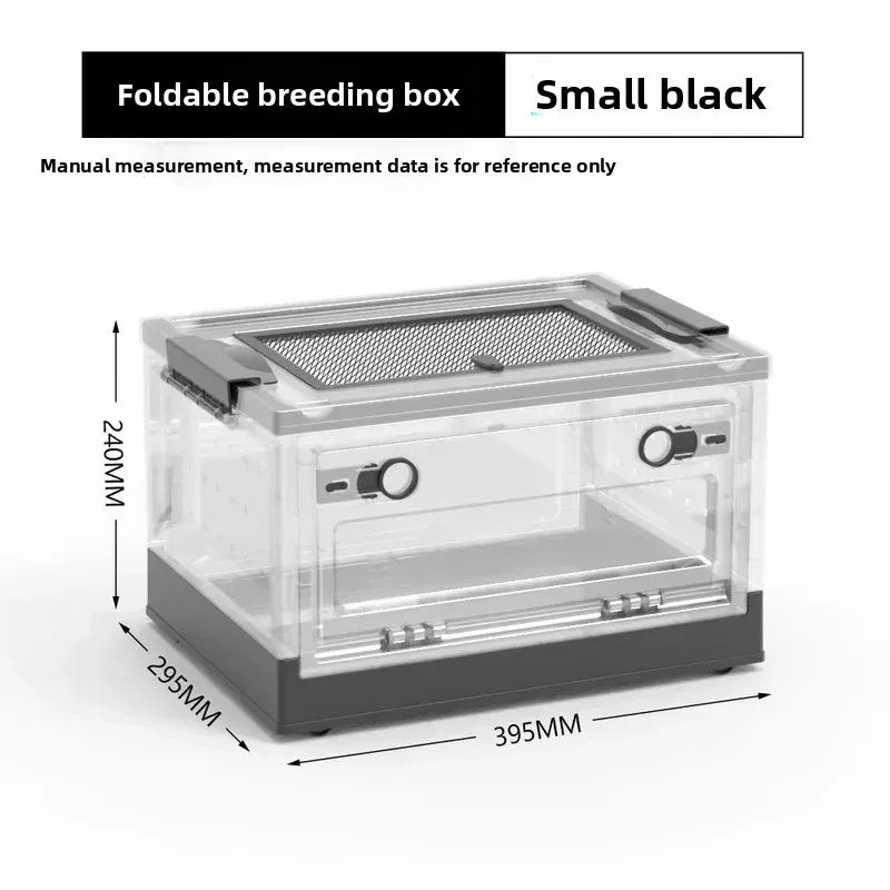 Transparent Reptile Breeding Enclosure Cage For Amphibians Bearded Dragon Plastic Feeding Box Habitat Box For Lizard