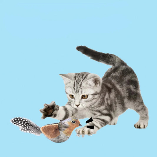 Plush simulated call bird cat toy cat self-sexual sound toy bird teasing cat sticks to resist biting pet toy