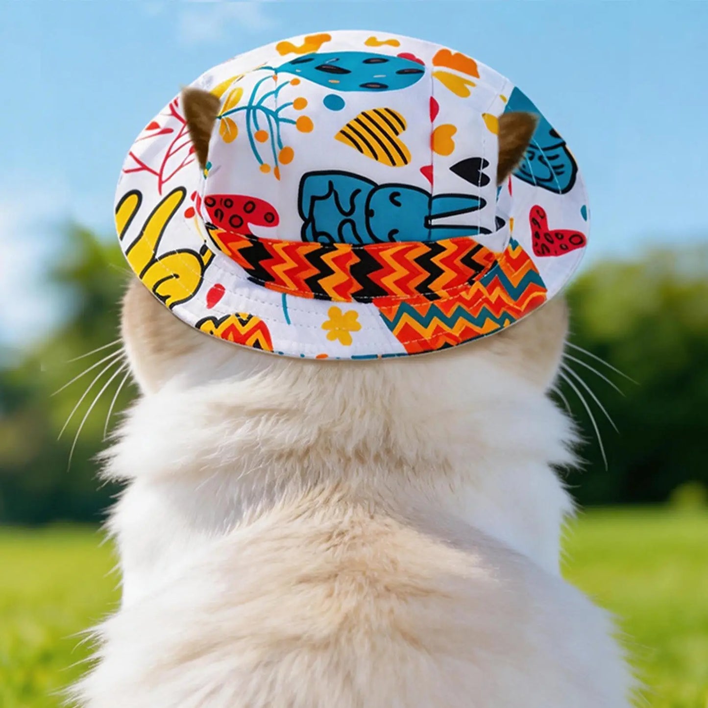 1PC Pet Sun Hat Adjustable Pet Sun Hat Cat Dog Breathable Dog Sunshade Hats Outdoor Travel Pet Fisherman Hat Sun Protection