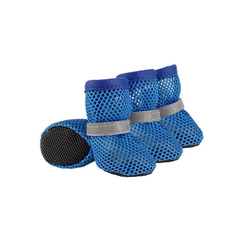 4PCS Summer Dog Shoes Breathable Anti-Slip Wear-Resistant Dog Outdoor Boots for Small Medium Dogs Cats Puppy Pet Accessories