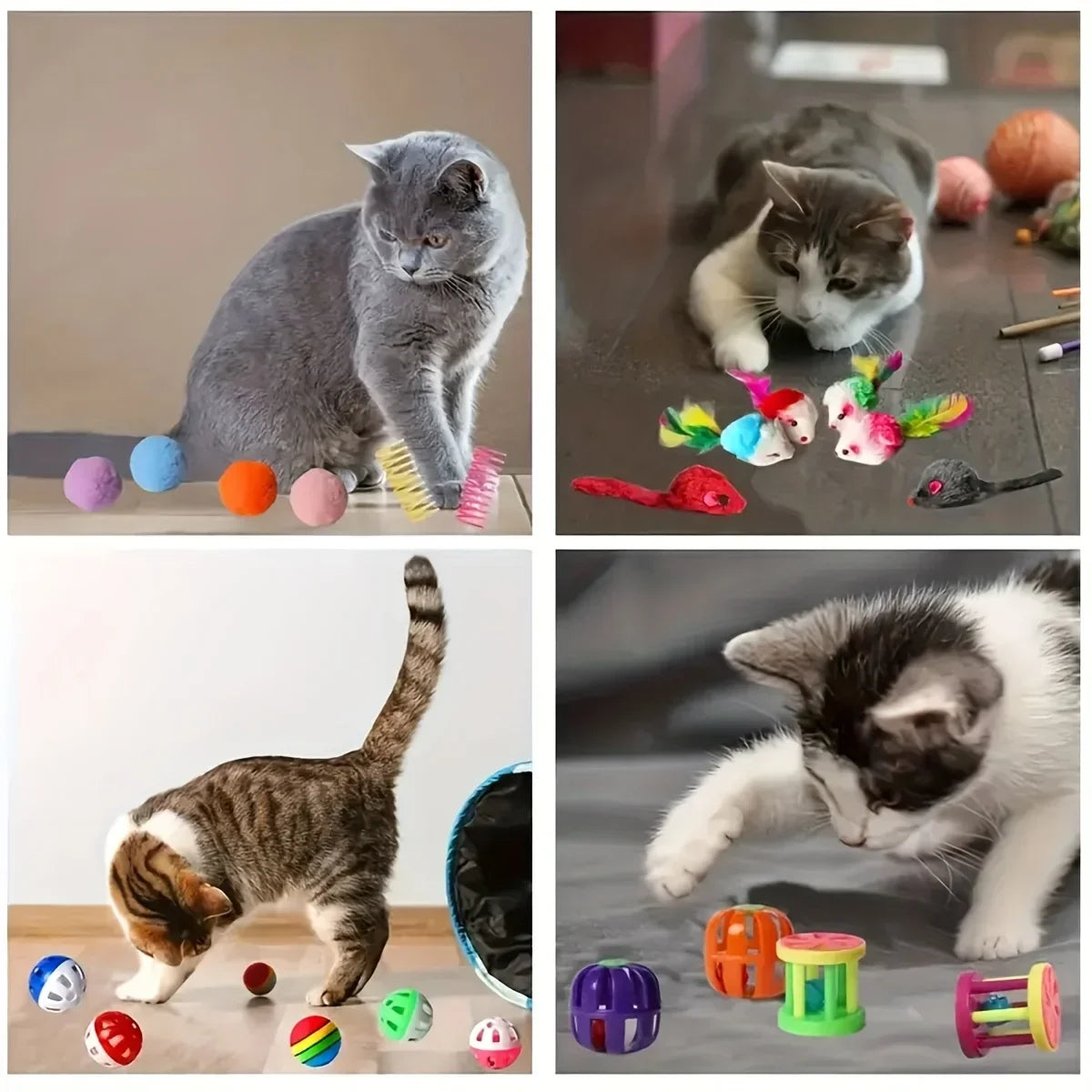 FelinePlay Cat Toys Mixed Pack - Interactive Variety Set For Cats