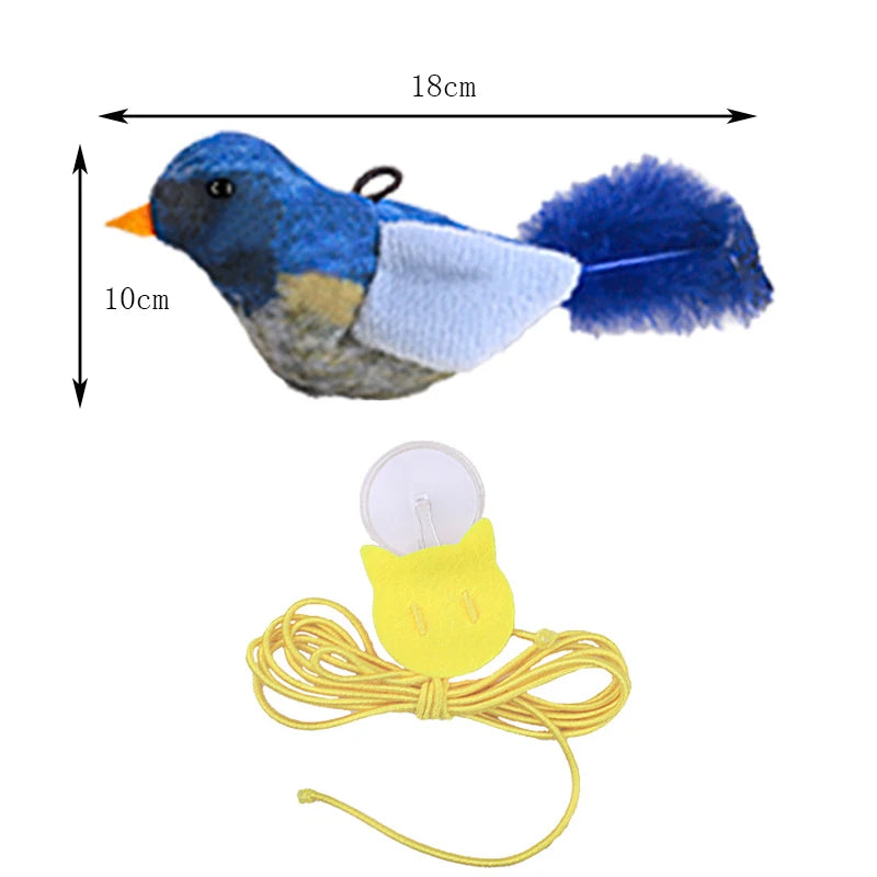 Plush simulated call bird cat toy cat self-sexual sound toy bird teasing cat sticks to resist biting pet toy