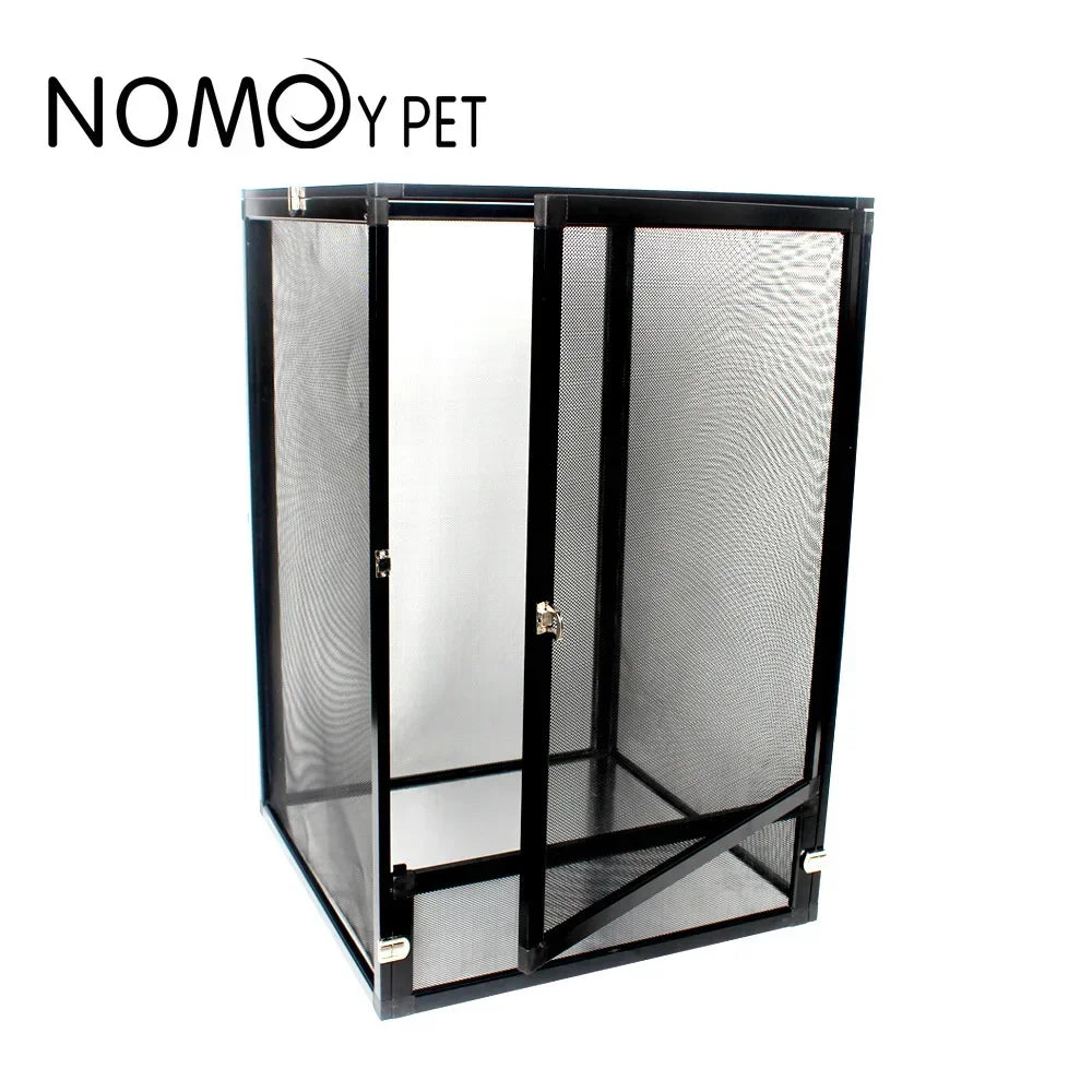 Reptile Rainforest Habitat Tank Aluminium Reptile Terrarium Breeding Cage with Screen Ventilation for Reptile Lizard Chameleon