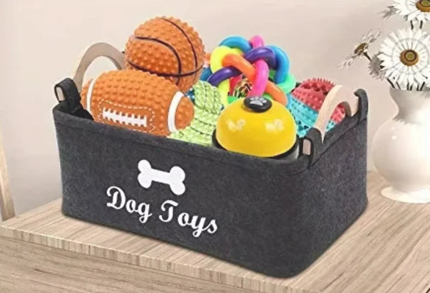 Felt Pet Toy Storage Box