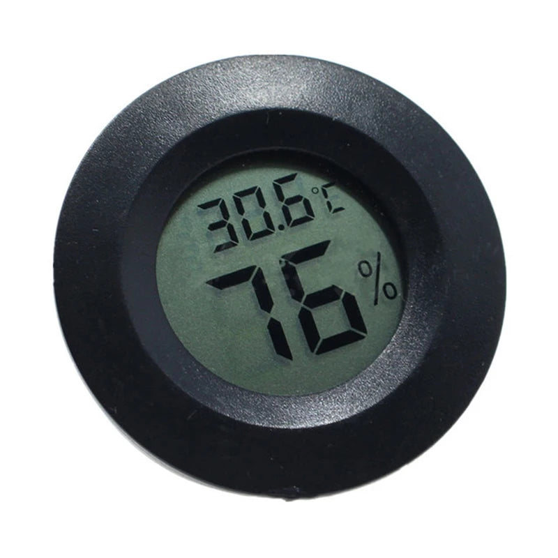 1pcs Round Electronic Temperature Embedded LCD Digital Thermometer Fridge Freezer Tester Temperature  Reptile Hygrometer
