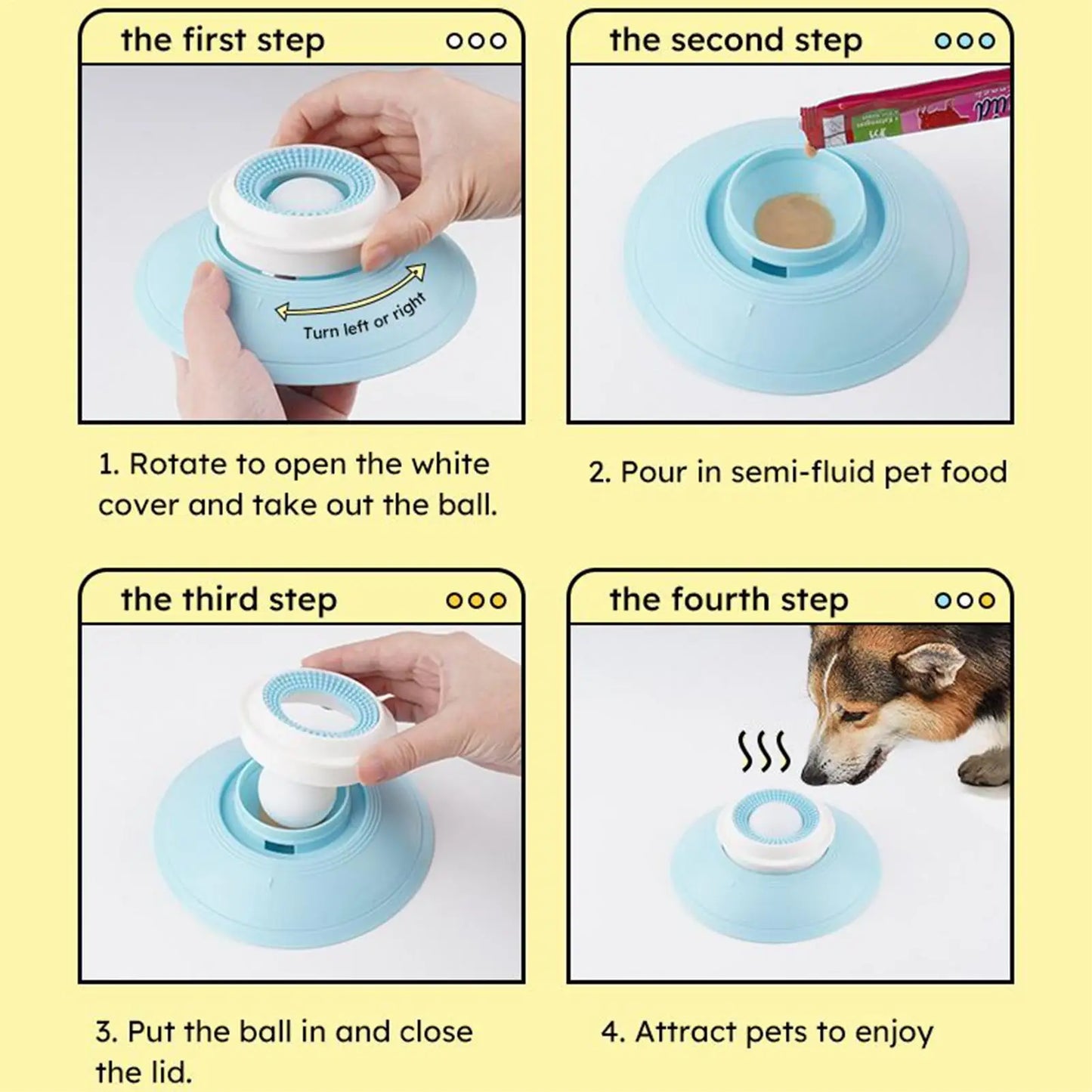 Interactive Dog Toy Slow Feeder Food Dispenser for Puppy Training and Enrichment