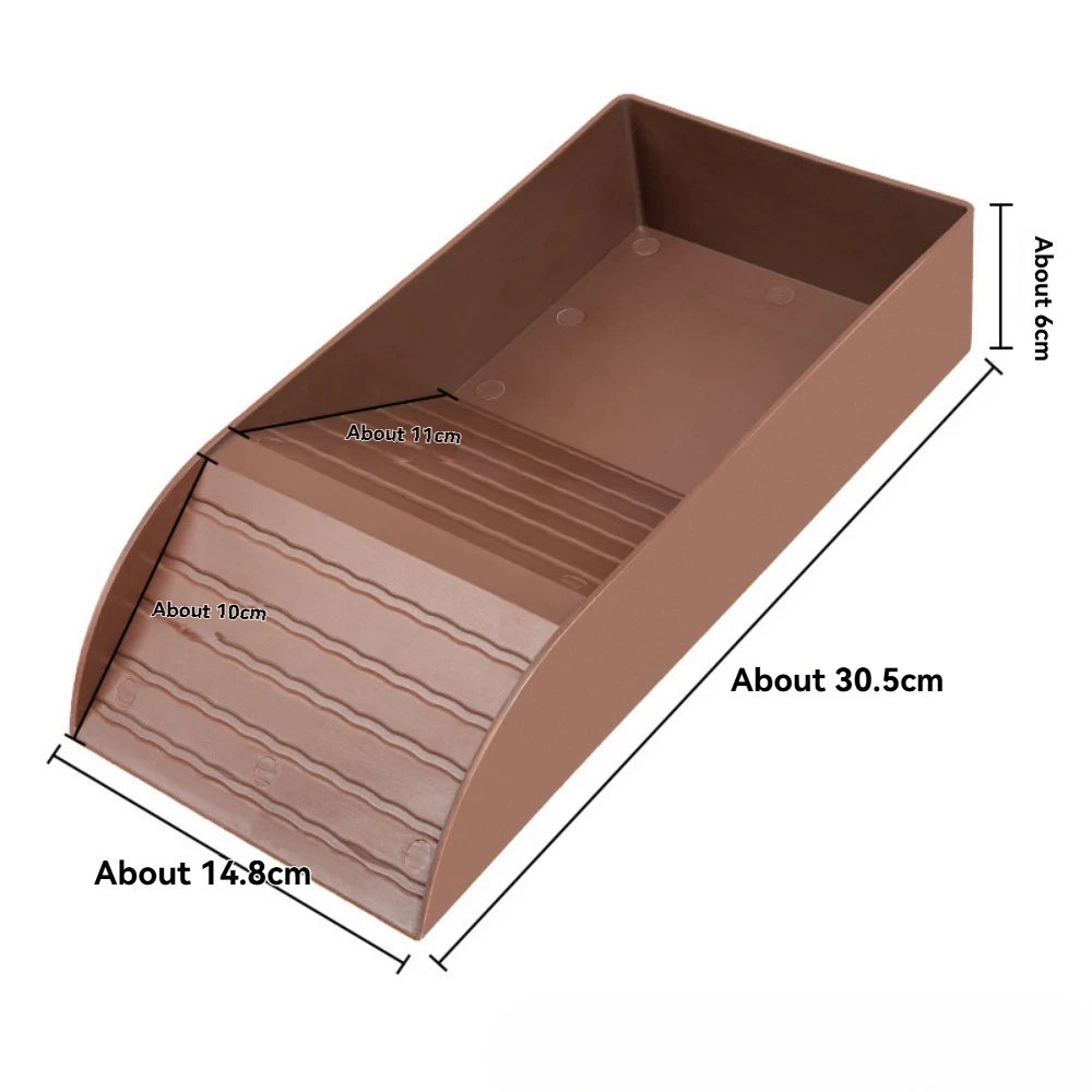 Reptile Bathing Pool Reptile Feeding Dish Water Bowl with Ramp Aquarium Ornament for Snake, Turtle, Bearded Dragon, Lizard Bath