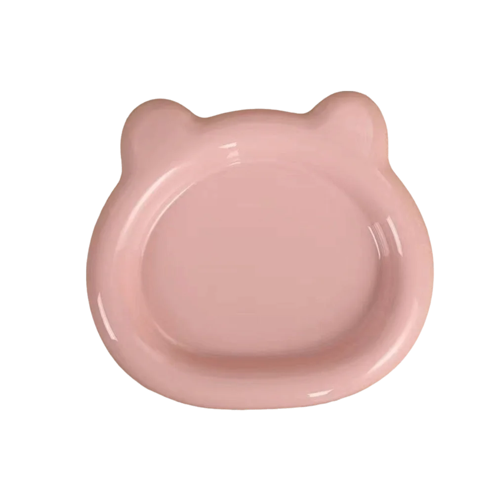Durable Plastic PP Cat Bowls Cute Ins Kitten Bowl Little Bear Pet Supplies for Puppy Cat Home & Garden