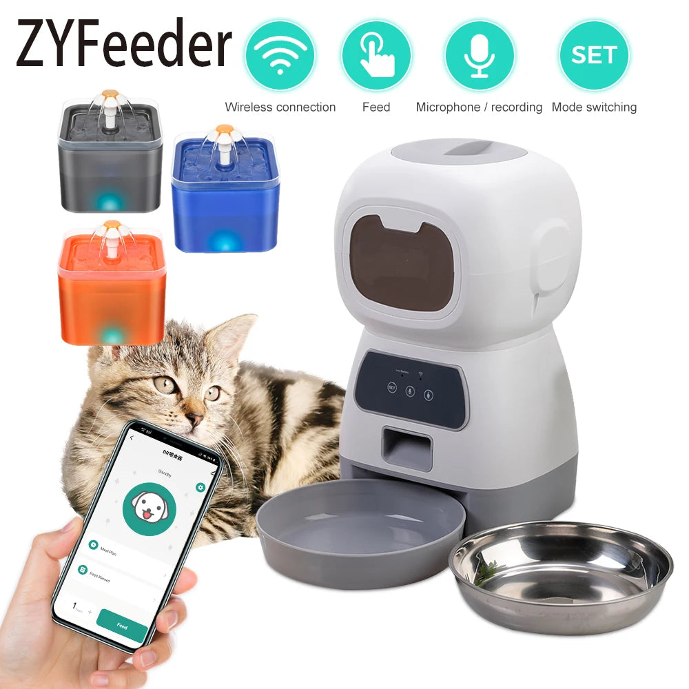 PetTech Smart Automatic Pet Feeder and Water Fountain
