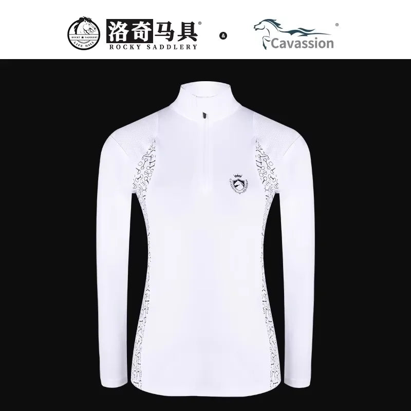cavassion equestrian long sleeve T shirt riding horse competition horse riding equestrian euipments