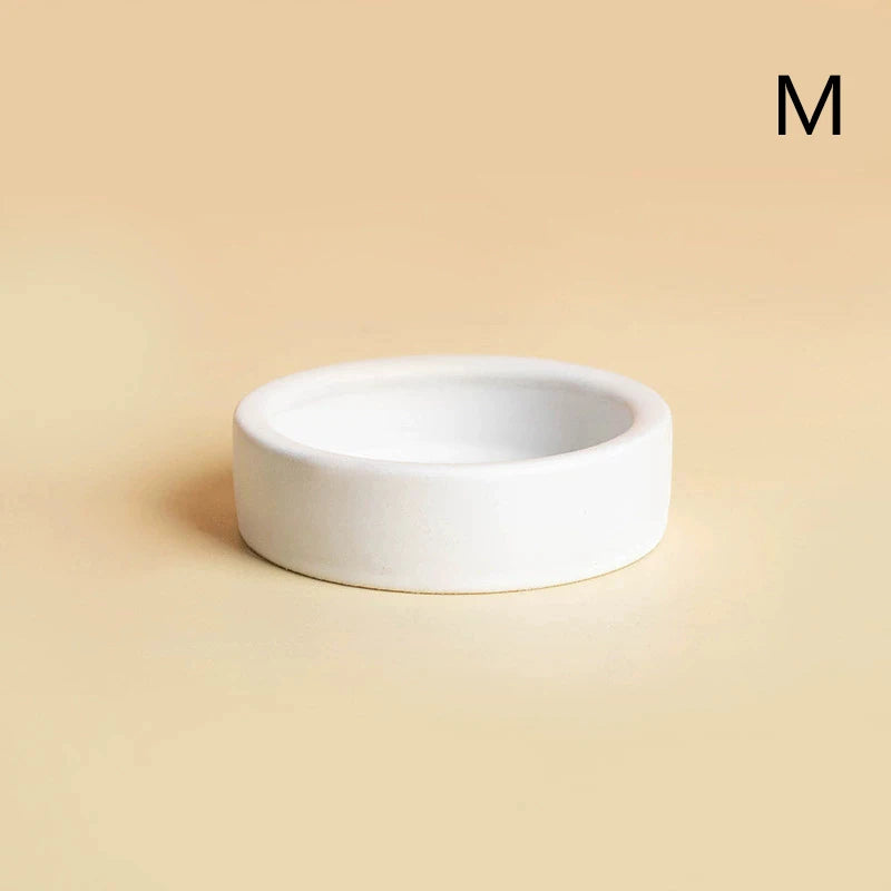 Reptile Food Bowl Anti-Escape Ceramic Feeder Dish Black White Reptile Water Bowl For Hermit Crab Gecko Chameleon Corn Snake