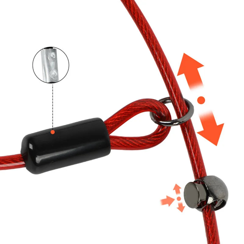 1.2/1.5mDog Tie Out Cable Dog Runner for Yard Steel Wire Chew Proof Dog Leash Training Lead for Big Strong Dogs Rugged Lead Rope