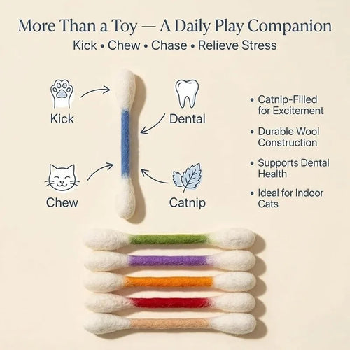 1/6 PCS Cat Interactive Stick Catnip Toy Suitable for Indoor Play Durable Teething Rope Interactive Cat Game Enthusiast Gift