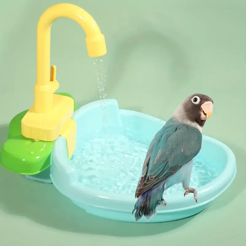 Parrot Automatic Shower Pet Bird Bath Cage Basin Parrot Bath Basin Parrot Shower Bowl Birds Accessories Parrot Toy Bird Bathtub