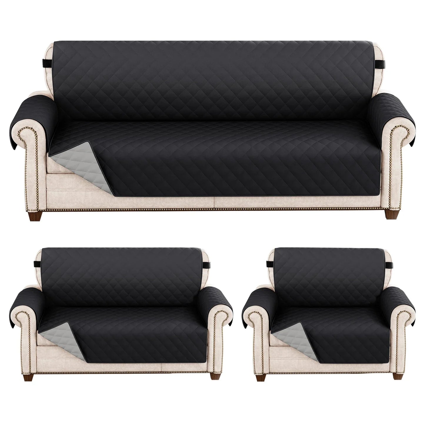 1pc Waterproof Sofa Cover Quilted Anti-wear Couch Covers for Dog Pet Kids Recliner Armchair Furniture 1/2/3/4 Seater Protect