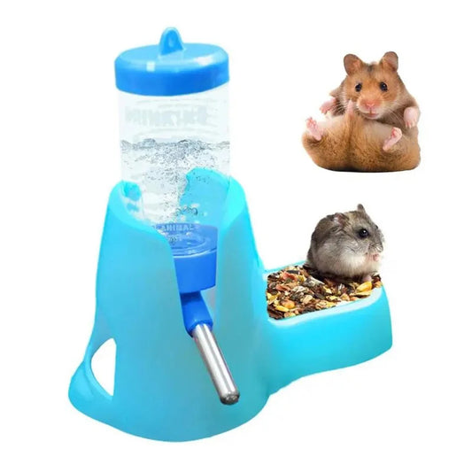 PetHaven Automatic Hamster Water Feeder 80ml Bottle And Food Dish Combo - Dual Hydration Solution For Small Pets