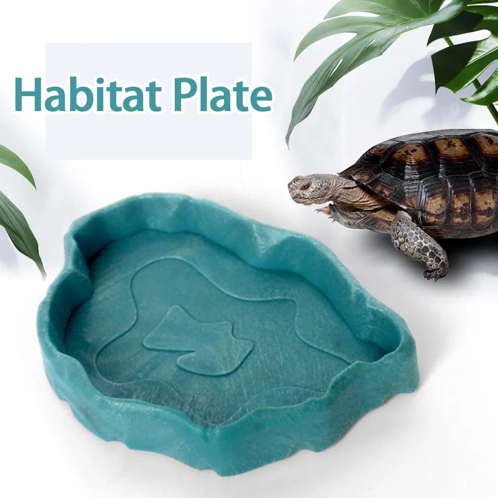 1pc - Versatile Small Reptile Feeding & Bathing Dish - Ideal For Lizards, Turtles -  Reptile Supplies