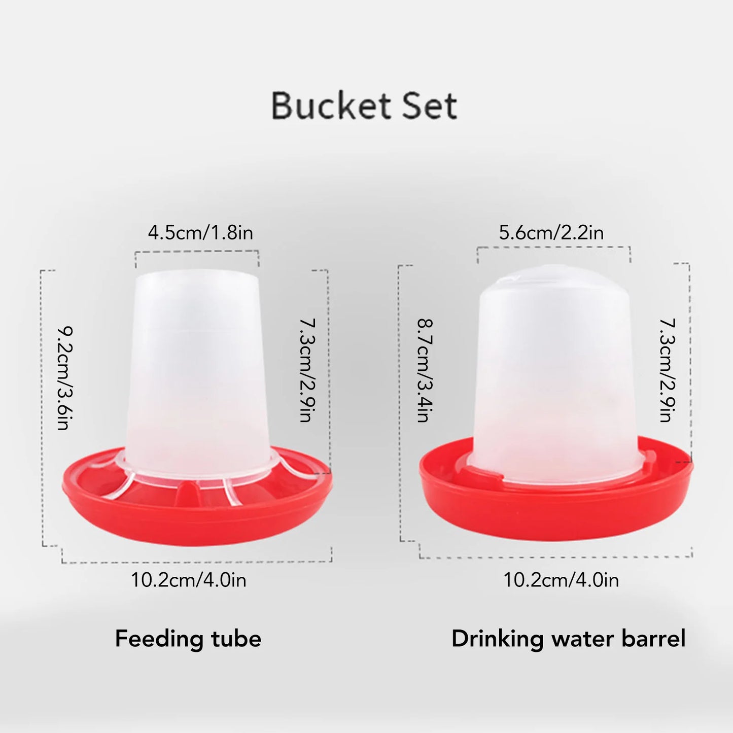 Chick Feeder and Waterer Kit Plastic Rotary Sleeve Design Automatic Feeding and Watering Bucket for Pigeons Chicks Poultry