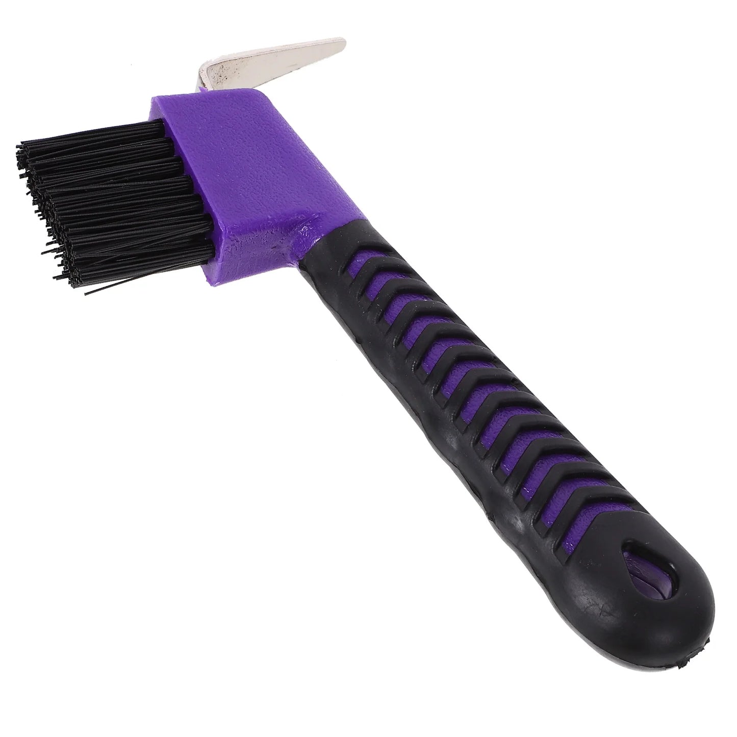 Stainless Steel Hoof Pick With Brush Handle For Horse Grooming And Hoof Care 1 Piece