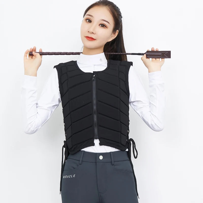 Title (SEO, ≤40 chars): Kids Equestrian Vest Armor Durable Safe