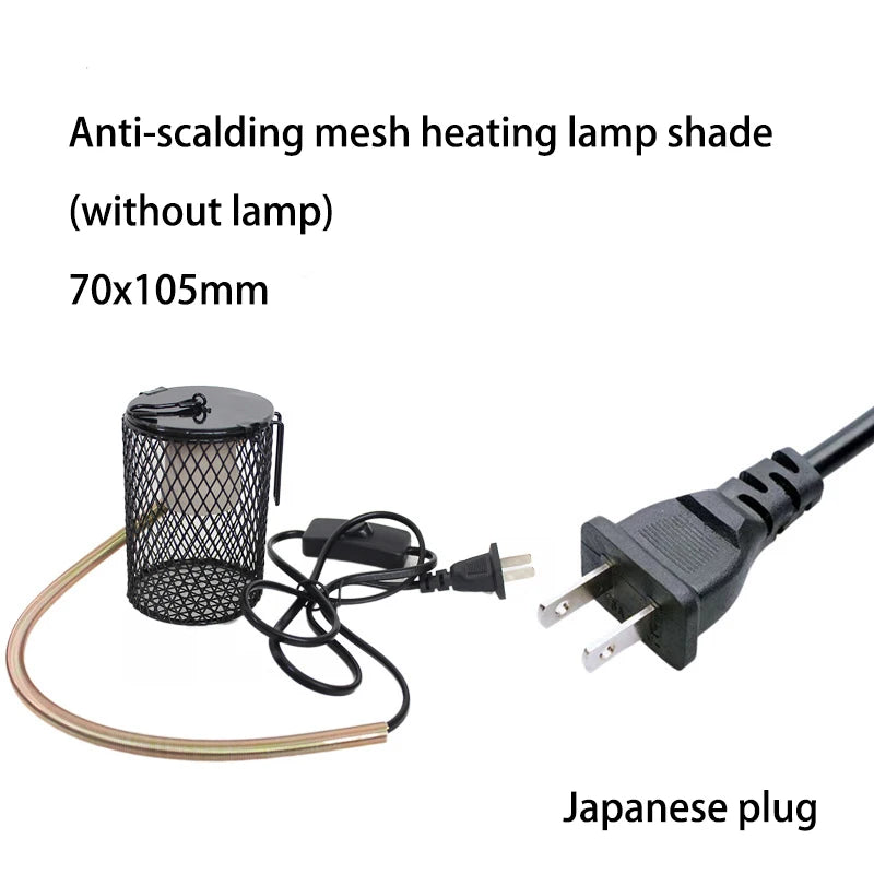 Reptile heat preservation lamp ceramic heating lamp  reptile  small pet ceramic heating lamp cover set against scald