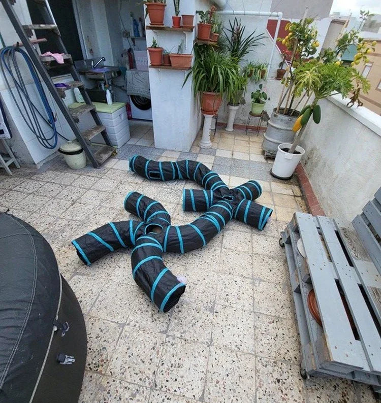 S Shape Pet Cat Tunnel Tube Funny Toys for Cats Foldable Cat Toys Interactive Rabbit Play Games Kitty Tunnel Chat Pet Product