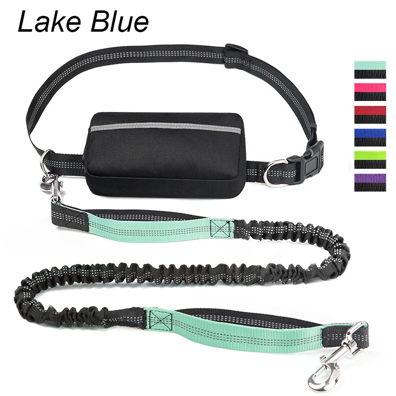 Multifunctional Sports Waist Bag Extended Hand Free Leash Adjustable for dog walking and leash pet running leash with waist bag