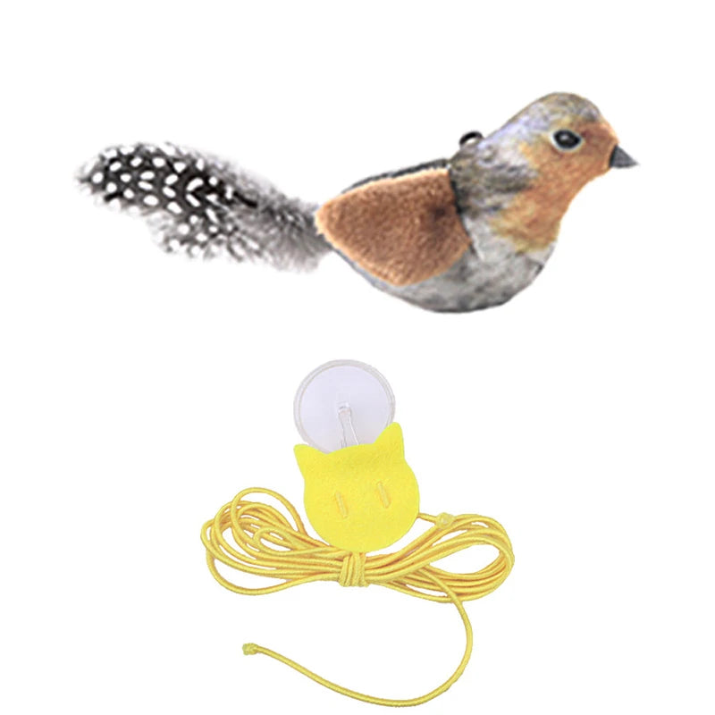 Plush simulated call bird cat toy cat self-sexual sound toy bird teasing cat sticks to resist biting pet toy