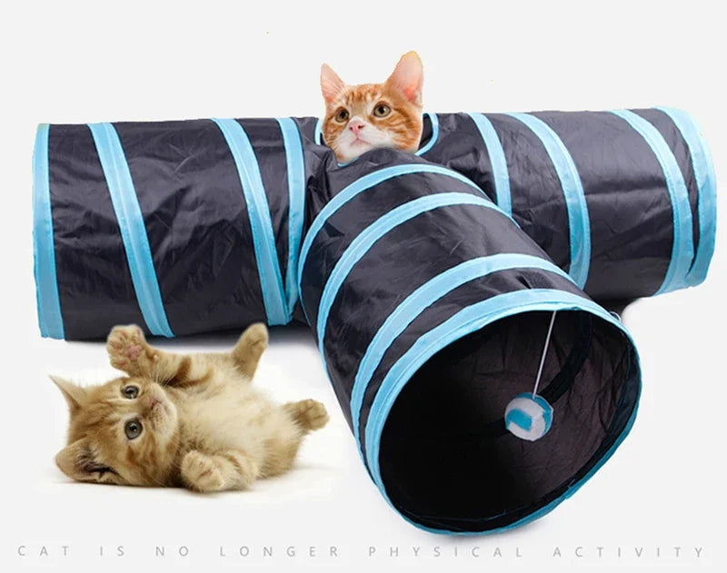 S Shape Pet Cat Tunnel Tube Funny Toys for Cats Foldable Cat Toys Interactive Rabbit Play Games Kitty Tunnel Chat Pet Product