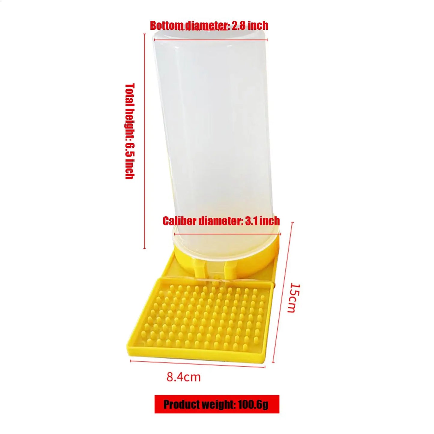 Poultry Feeder  Water Cup  Leakproof Large Capacity Clear Feeder Water Cup Feeding Container for Chicks Quail Bee Feeders