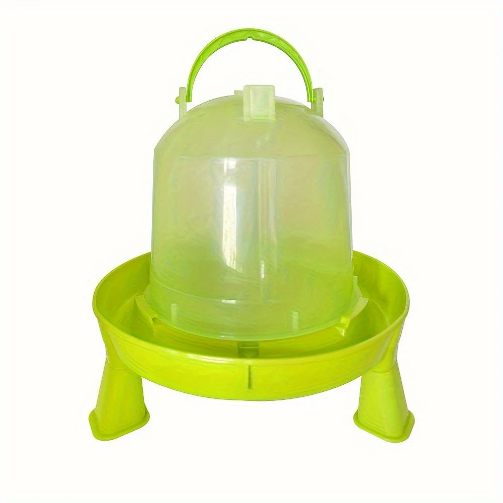 Transparent Feeder And Water Bucket Set for Poultry Hanging Self-Recovering Feeder with Base Tray Durable Polypropylene