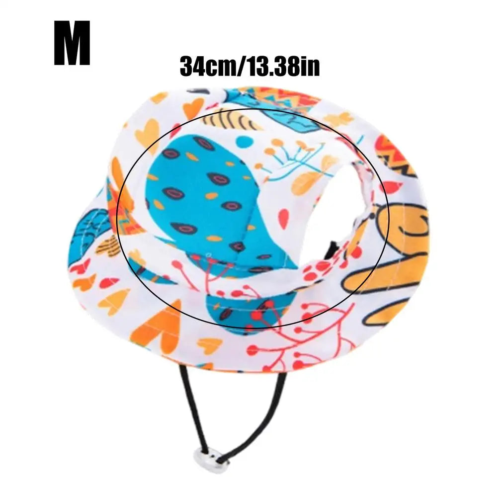 1PC Pet Sun Hat Adjustable Pet Sun Hat Cat Dog Breathable Dog Sunshade Hats Outdoor Travel Pet Fisherman Hat Sun Protection