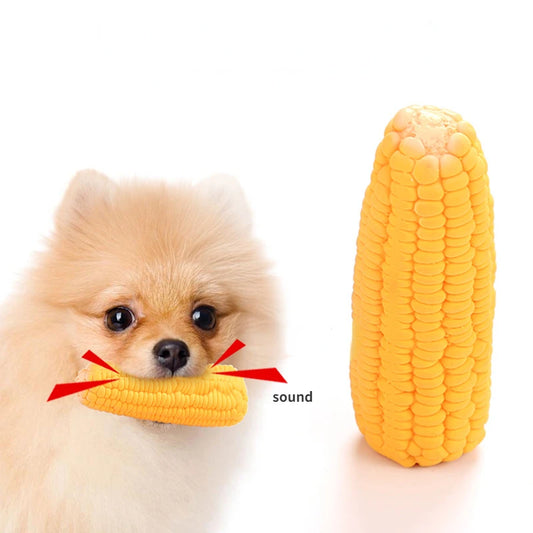 New Pet Toys Squeak Toys Latex Corn Shape Puppy Dogs Toy Pet Supplies Training Playing Chewing Dog Toys for Small Dogs