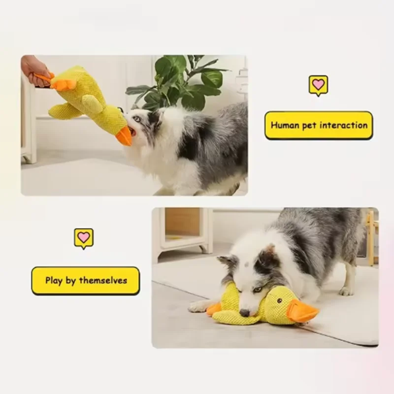 Plush Stomping Duck Dog Toy