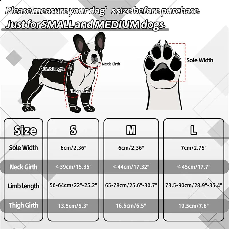 2025 New Anti-Slip Dog Shoes Pet Paw Protector Adjustable Rain Snow Booties for Outdoor Walking Running Pet Supplies Dog Shoe