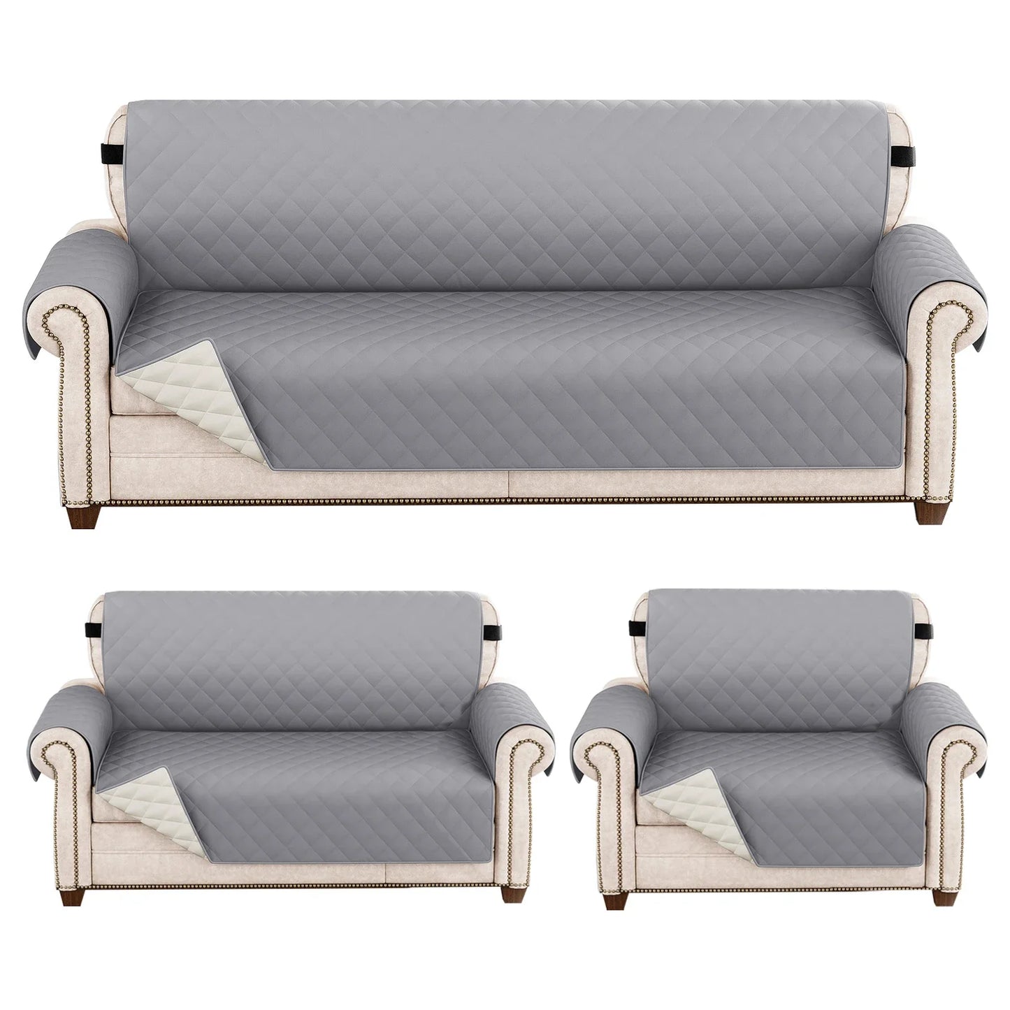 1pc Waterproof Sofa Cover Quilted Anti-wear Couch Covers for Dog Pet Kids Recliner Armchair Furniture 1/2/3/4 Seater Protect