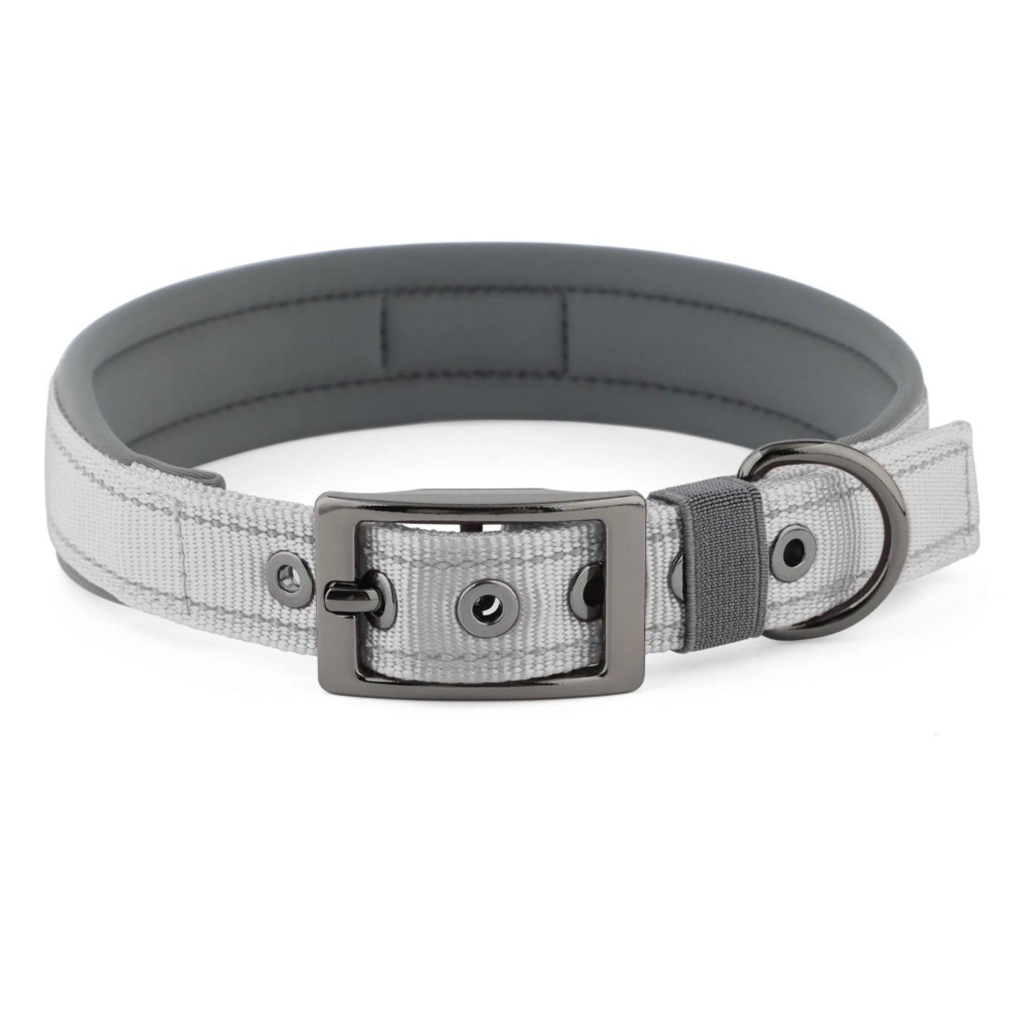 Dog Collar for Large Dogs Neoprene Padded and Adjustable Reflective Wide Heavy Duty Pet Collars with Durable Metal Belt Buckle