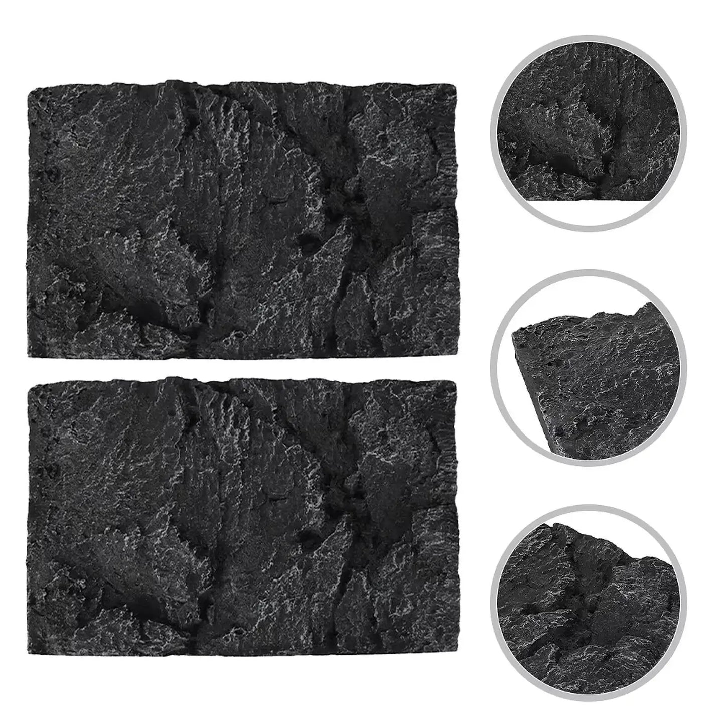 2x Reptile Tank Background Board, Tank Decorative Backdrop, Wall Backdrop Stone Aquarium Background for Tree Frogs Leopard Gecko