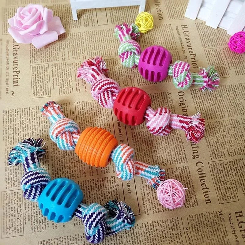 Pet Supplies, Dog Favors, Interactive Knot Design, Bite Resistant, Dog Chew Rope, Puppy Teething Toy, 1pc
