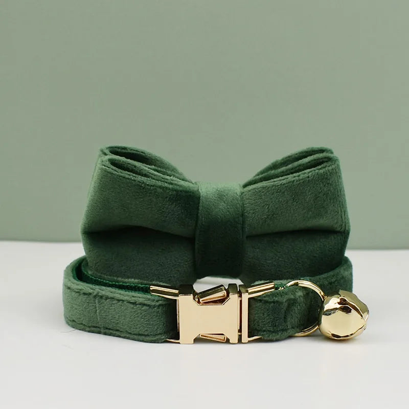 Title (SEO, ≤60 chars): Velvet Cat Collar With Bowknot And Breakaway Adjustable