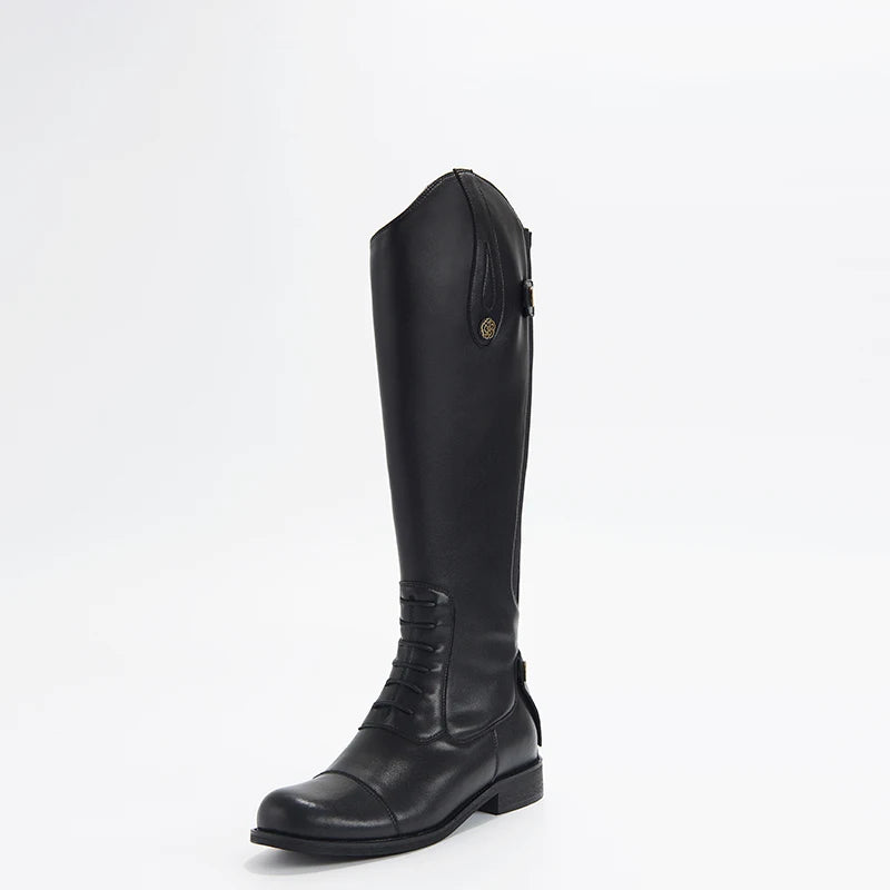 Leather Knee High Equestrian Boots Durable Non Slip Zipper